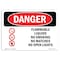Signmission OSHA Sign, Flammable Liquids No Smoking Matches, 14in X 10in Rigid Plastic, 10" W, 14" L, Landscape OS-DS-P-1014-L-1243 - alternate 1